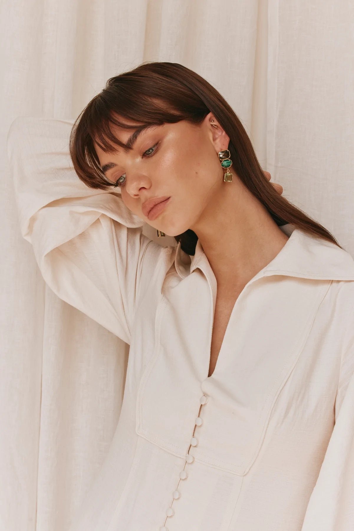 CHRISTIE NICOLAIDES GIOVANNA EARRINGS - GREEN photo 6