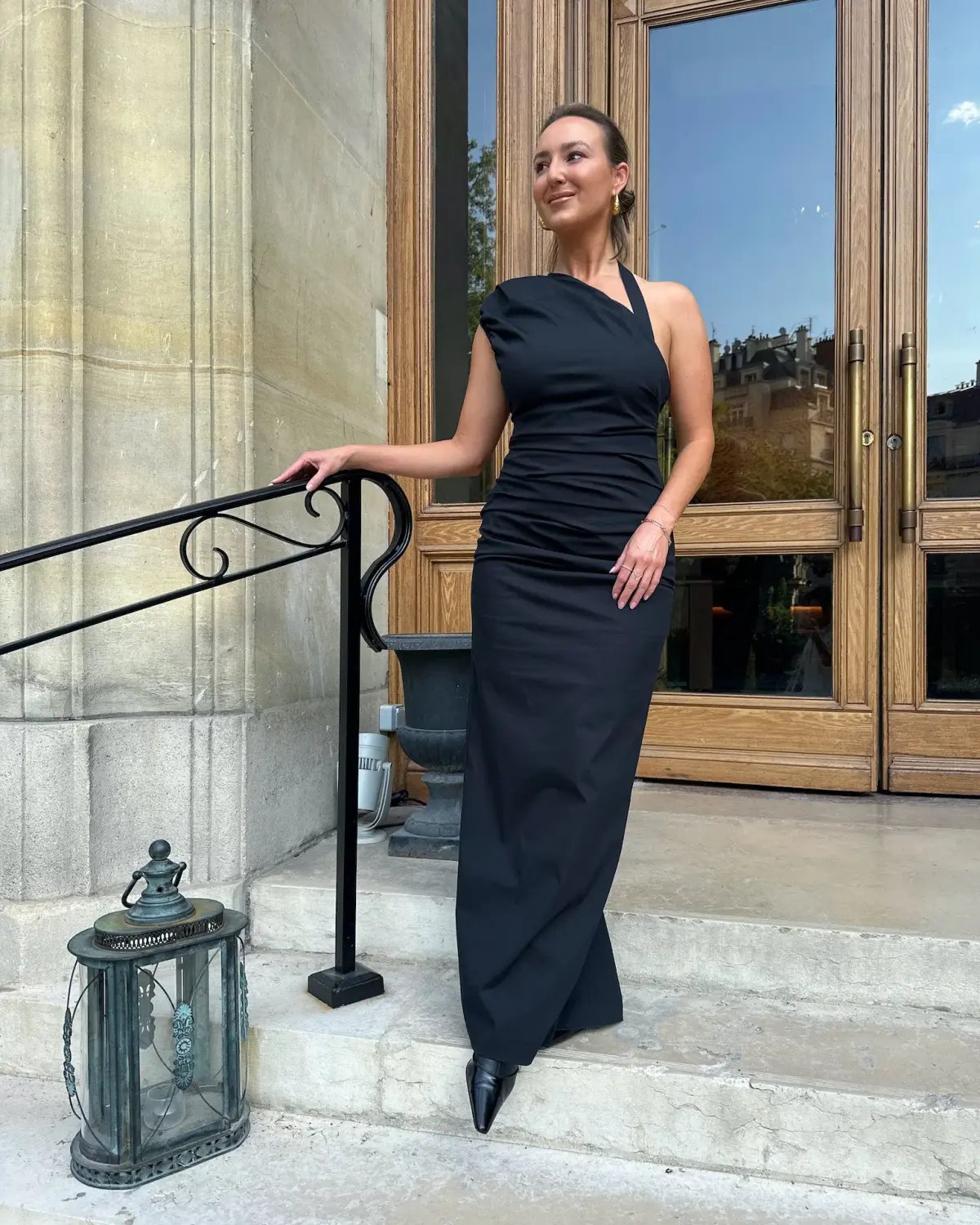 Sir The Label Giacomo Gathered Gown in Black Size 8 photo 2
