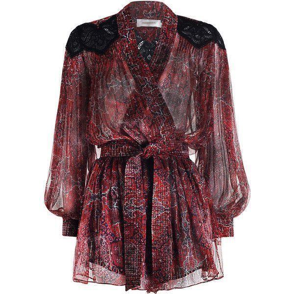 Zimmermann Empire Filigree Playsuit Rouge Konya Size 1 / AU 10 photo 10