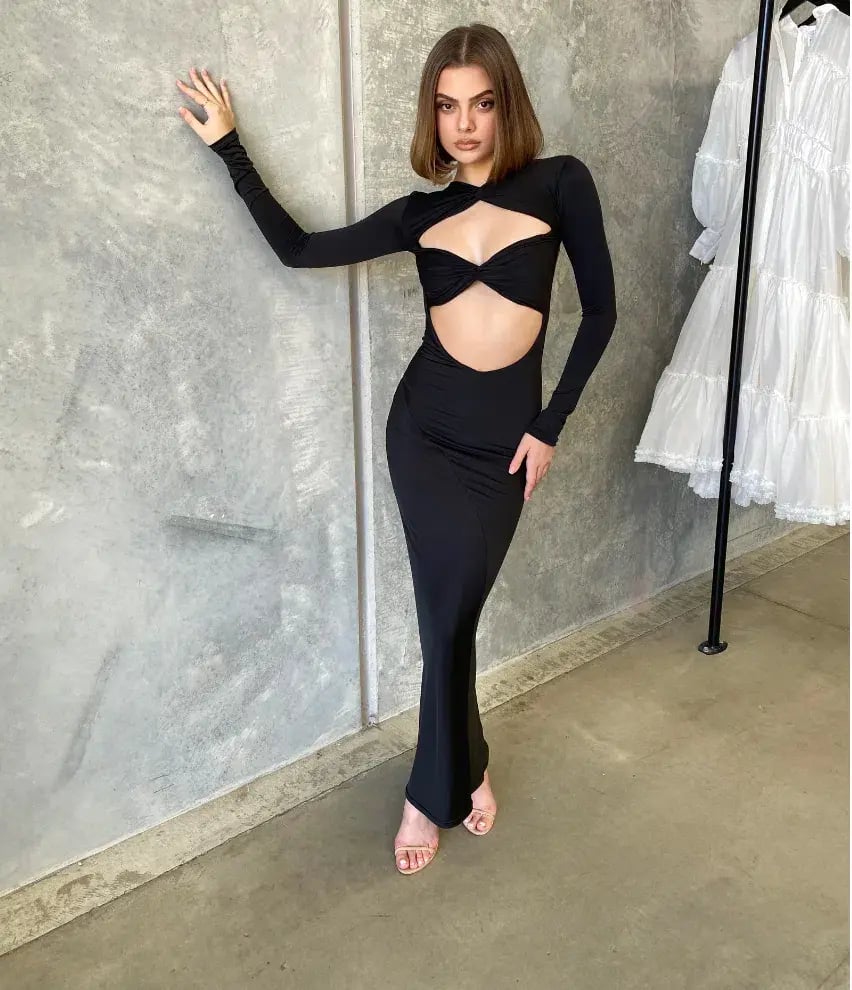 Effie Kats Imani Gown Black Size L / Au 12 photo 3