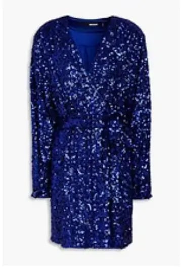 Rotate By Birger Christensen Sequinned Blue Mini Size 10 photo 3