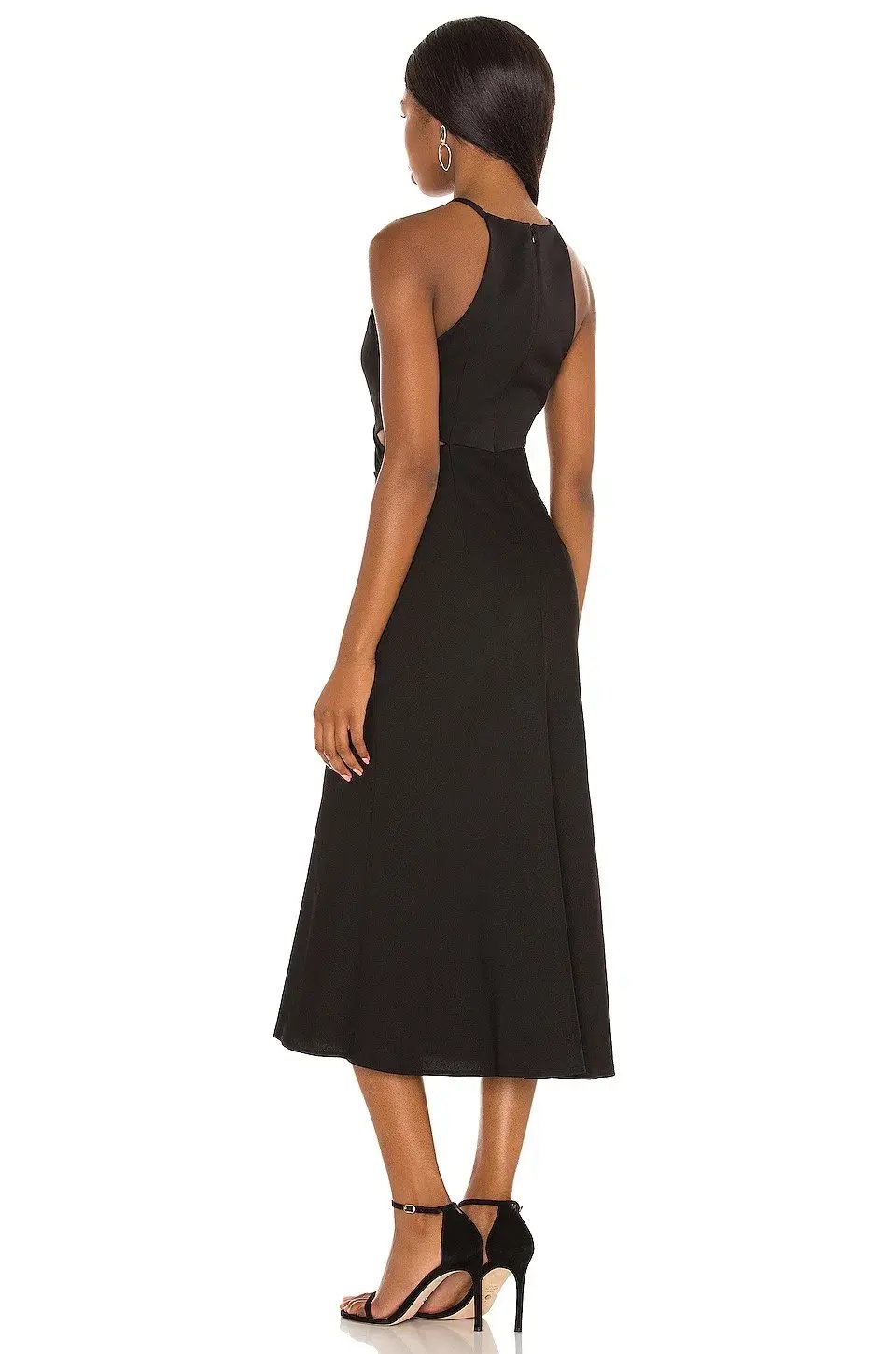 MISHA Black Midi Dress Size 4/XXS photo 2