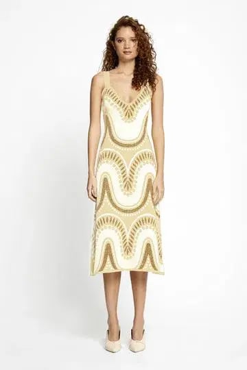 Alice McCall Windswept Midi Dress Yellow Size 6 photo 2