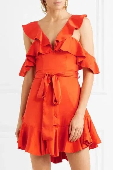 Zimmermann V Mini Dress Jaffa Size 0 / AU 8 photo 3