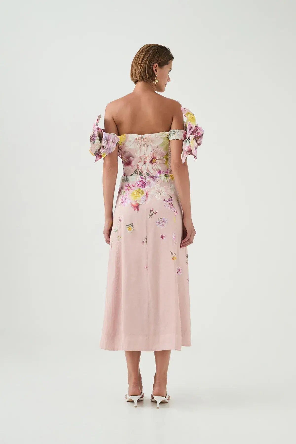 Aje Misha Maxi Dress Floral Pink Size 6 photo 2