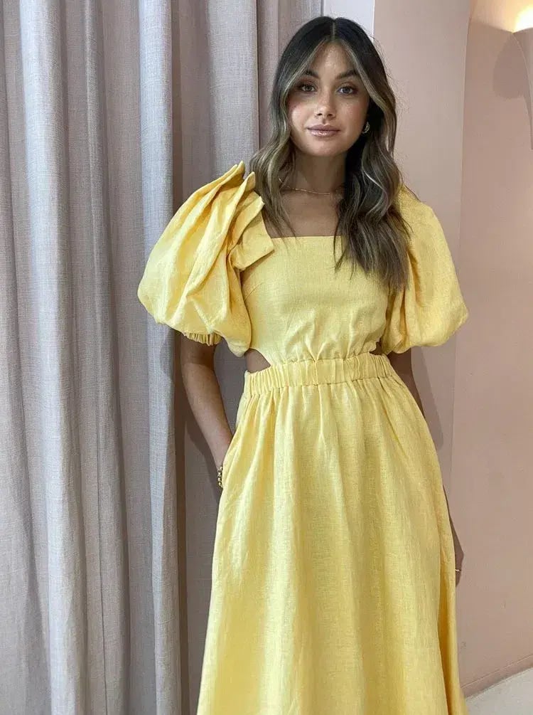 Sovere Noble Maxi Dress Buttercup Size AU 10 photo 2