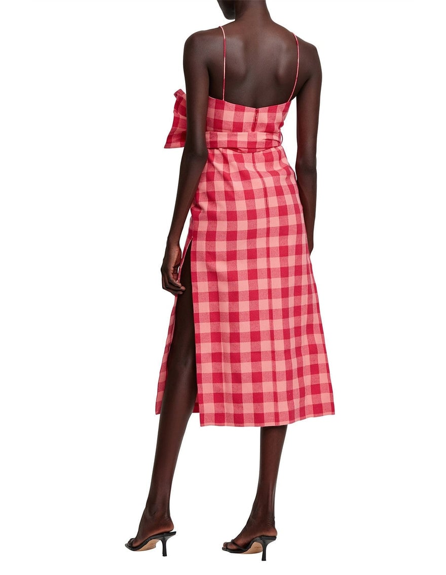 Acler Leila Dress Pink Check photo 2
