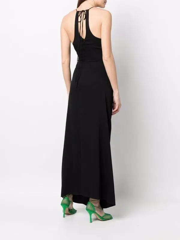 Christopher Esber Lattice Waist  Tie Dress Black Size 6 photo 3