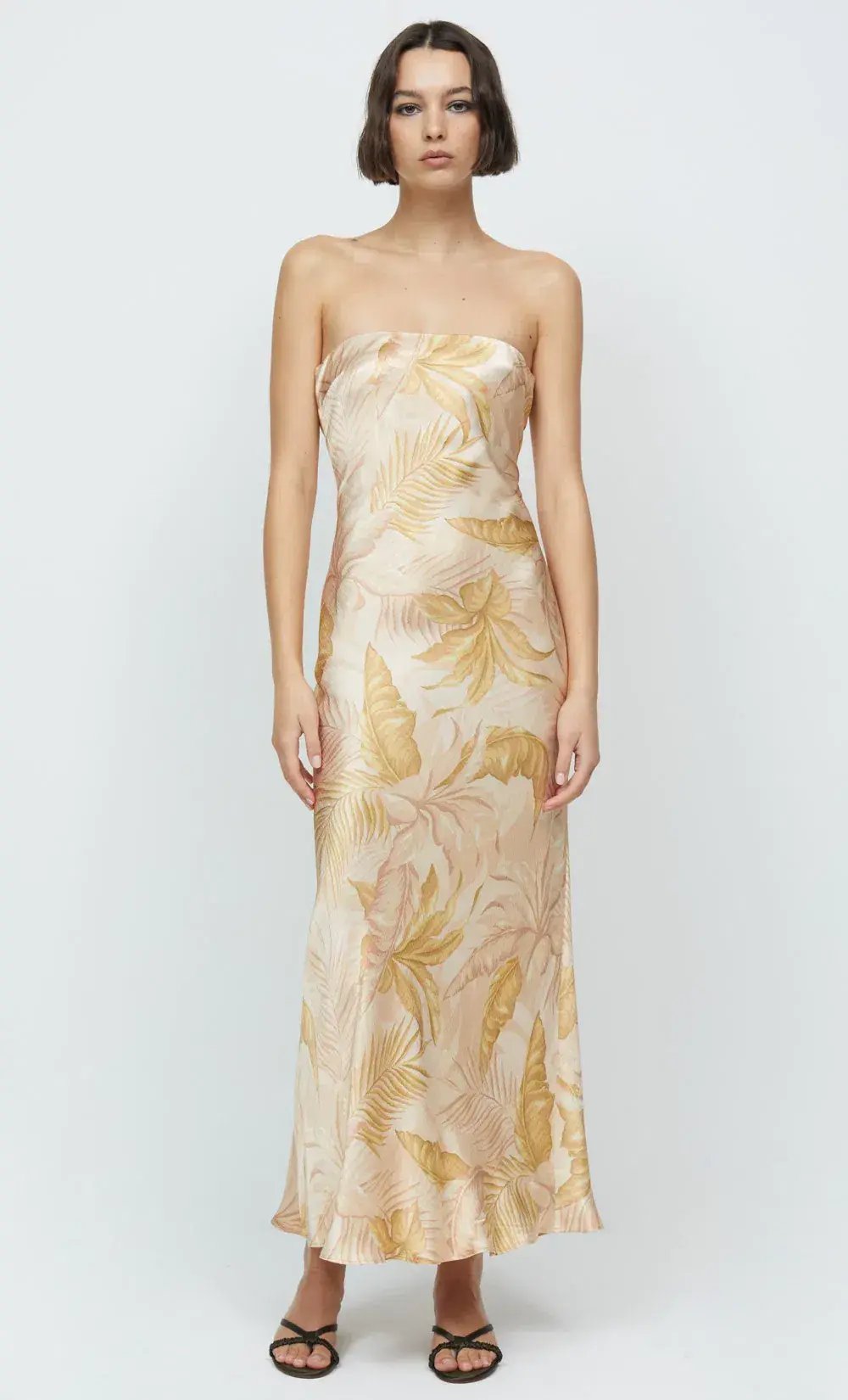 Bec & Bridge Dusty Palms Strapless Maxi Dress Print Size 8 / S photo 5