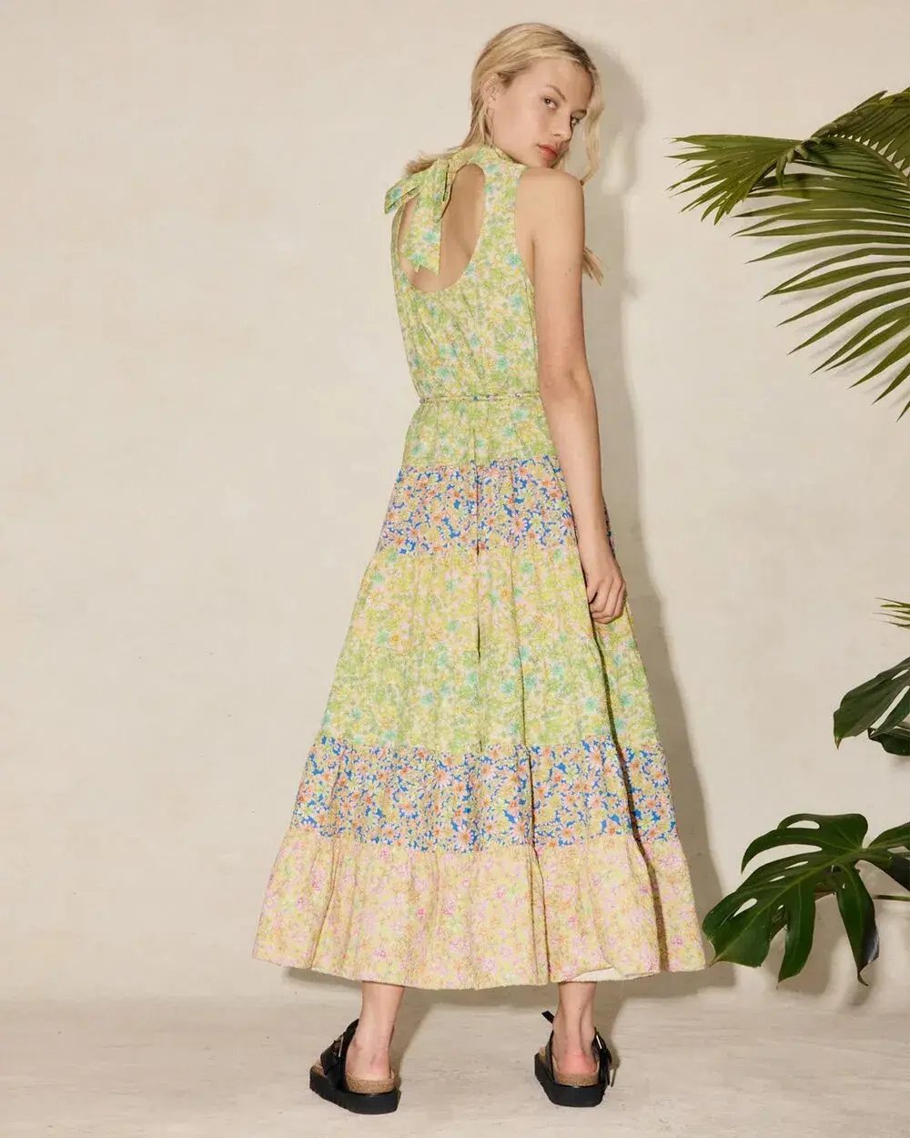 Alemais Daisy Spliced Midi Dress Multi Size 14 photo 2