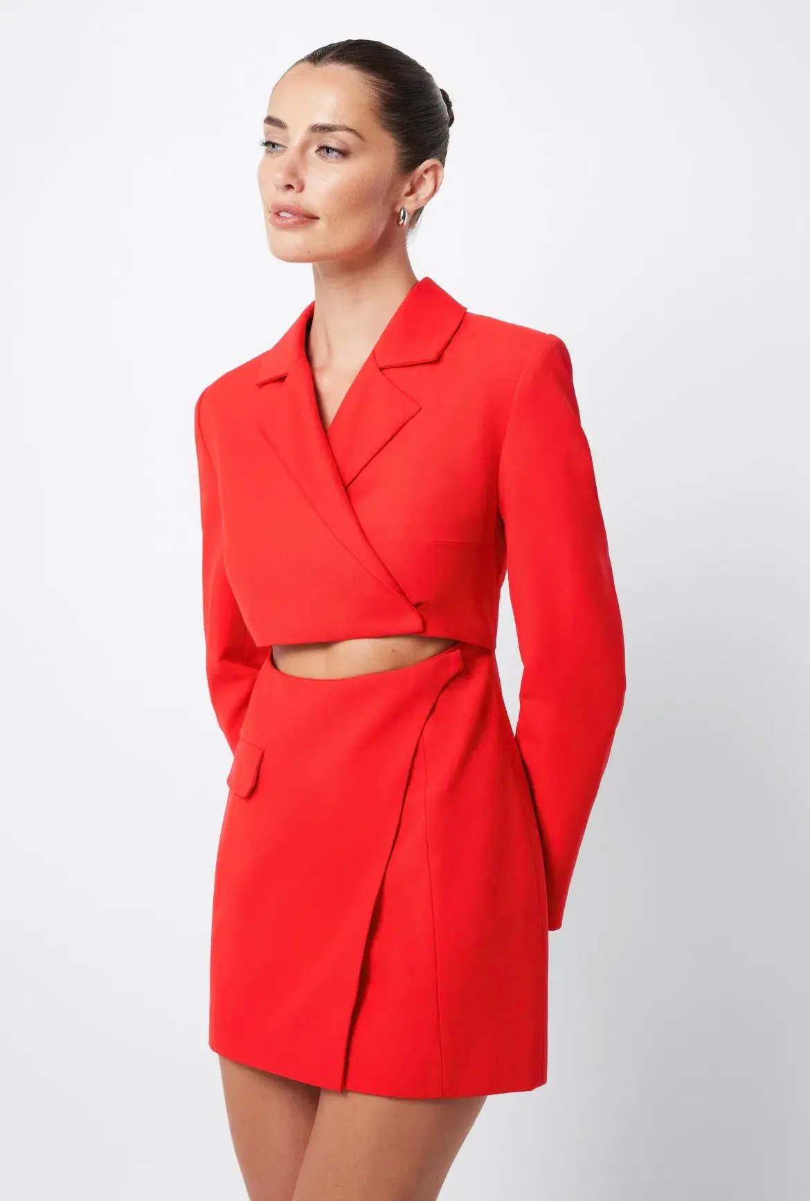 Mossman Bare Minimum Blazer Dress Red Size 10 photo 2