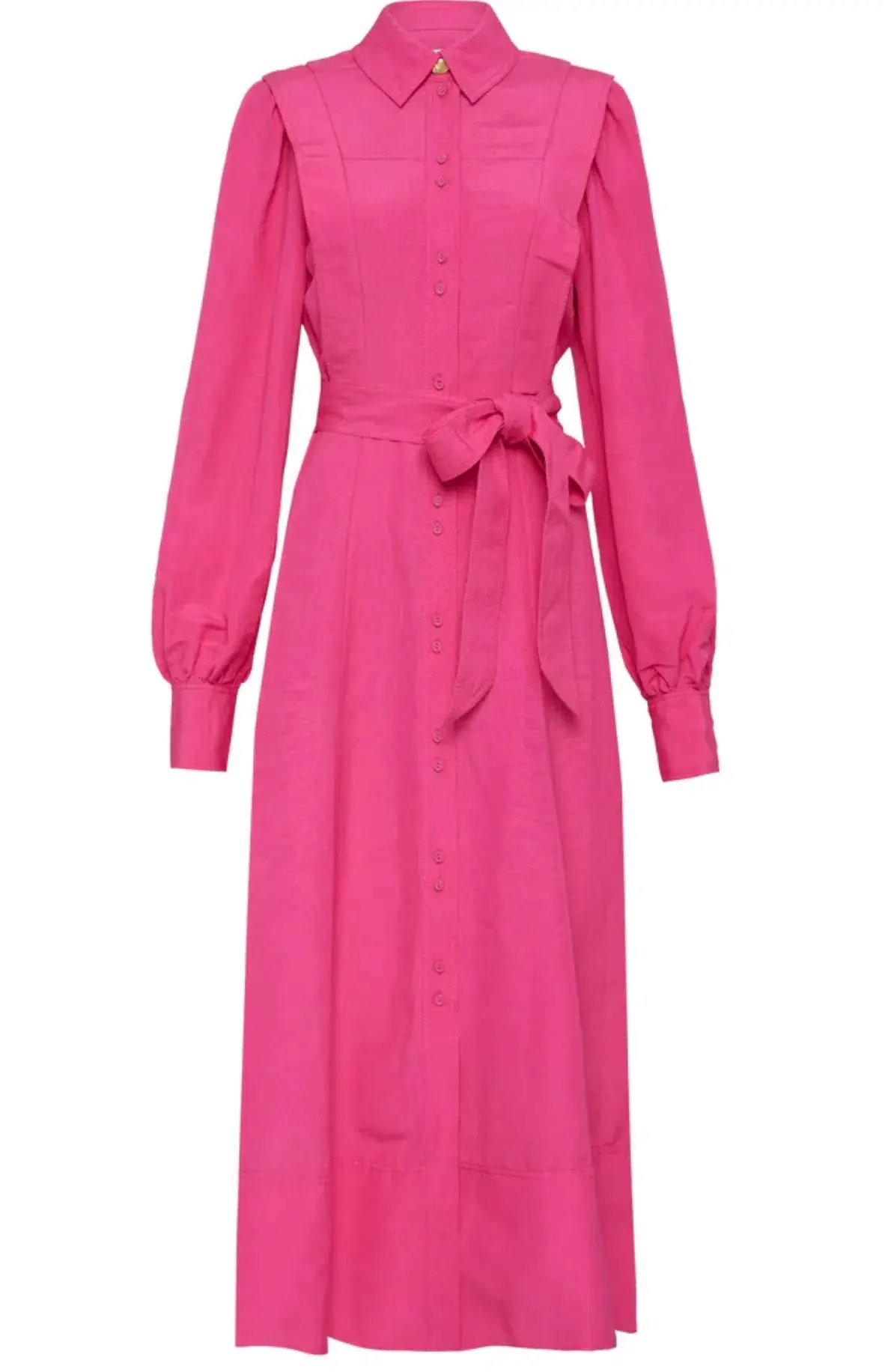 Aje Admiration Midi Shirt Dress Pink Size 10 photo 4
