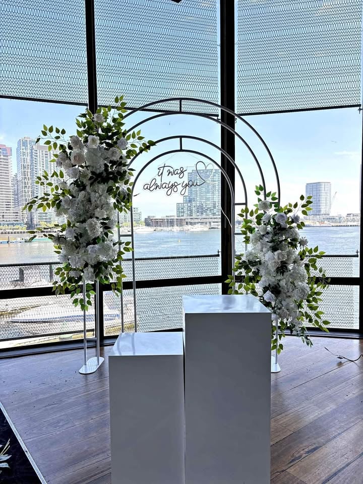 Engagement backdrop setup for hire photo 3