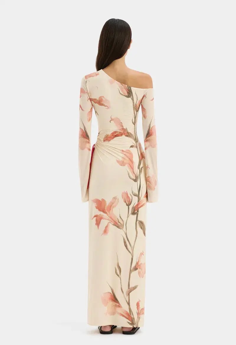 Sir The Label Hana Tie Maxi Dress Gladioli Print Size 3 / AU 12 photo 4