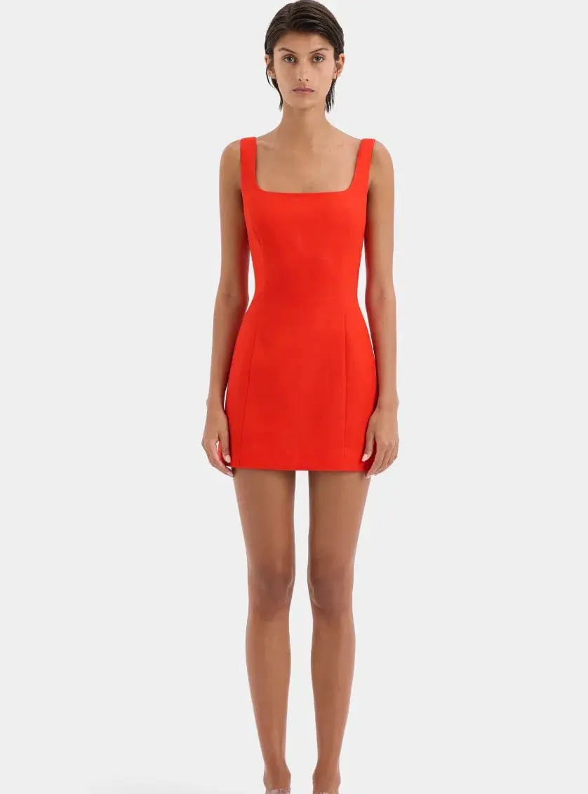 Sir the Label Iris Tie Mini Dress Red Size 6 photo 2