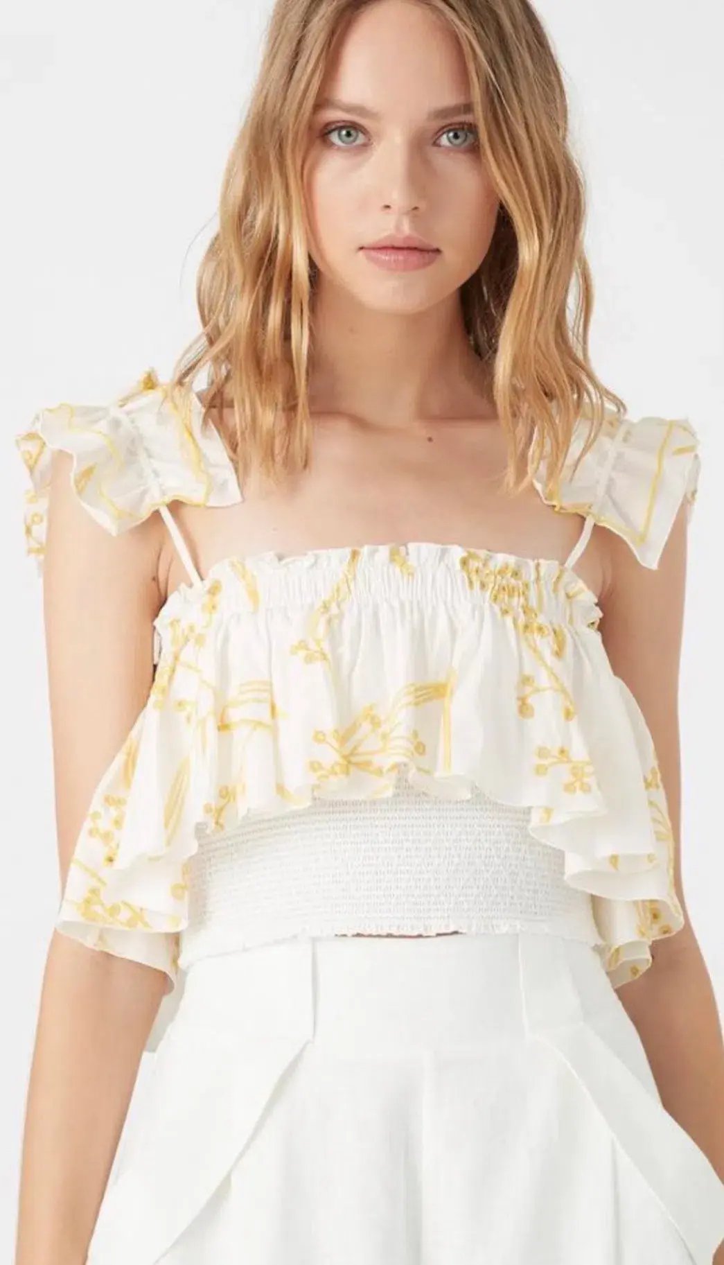 Aje Mimosa Smock Frill Cami Top Print Size 6 photo 2