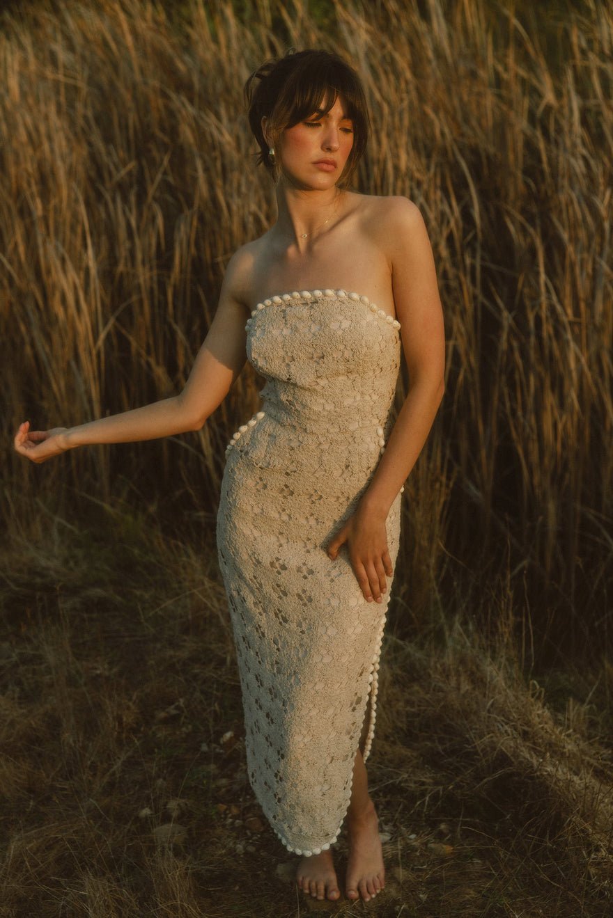 Pasduchas Alabaster Midi Dress - Chalk photo 2