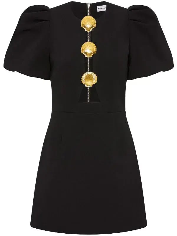 Rebecca Vallance Sirene Puff Sleeve Mini Dress Black Size 12 photo 5