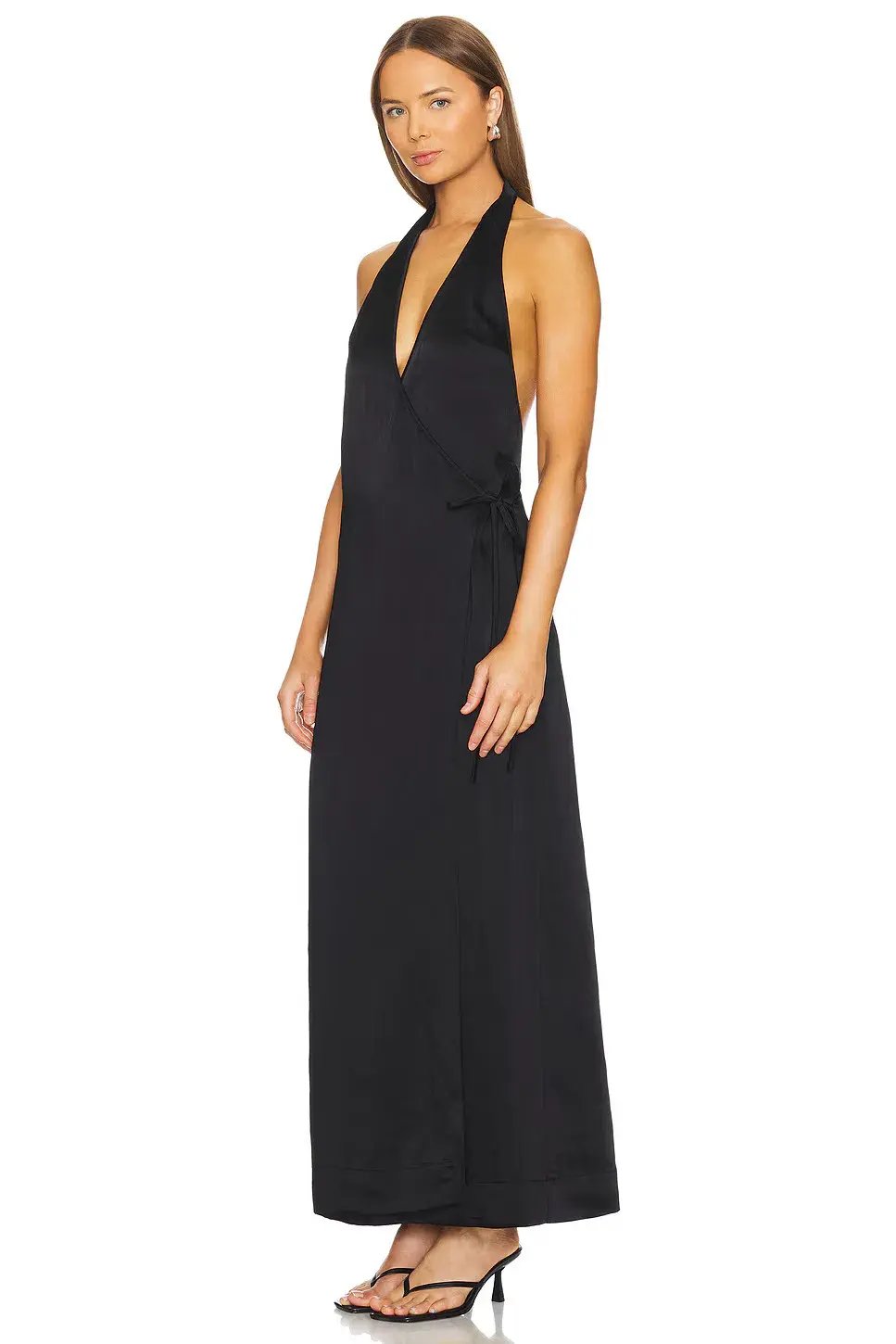 Bondi Born Nara Halter Dress Black Size 6 photo 2