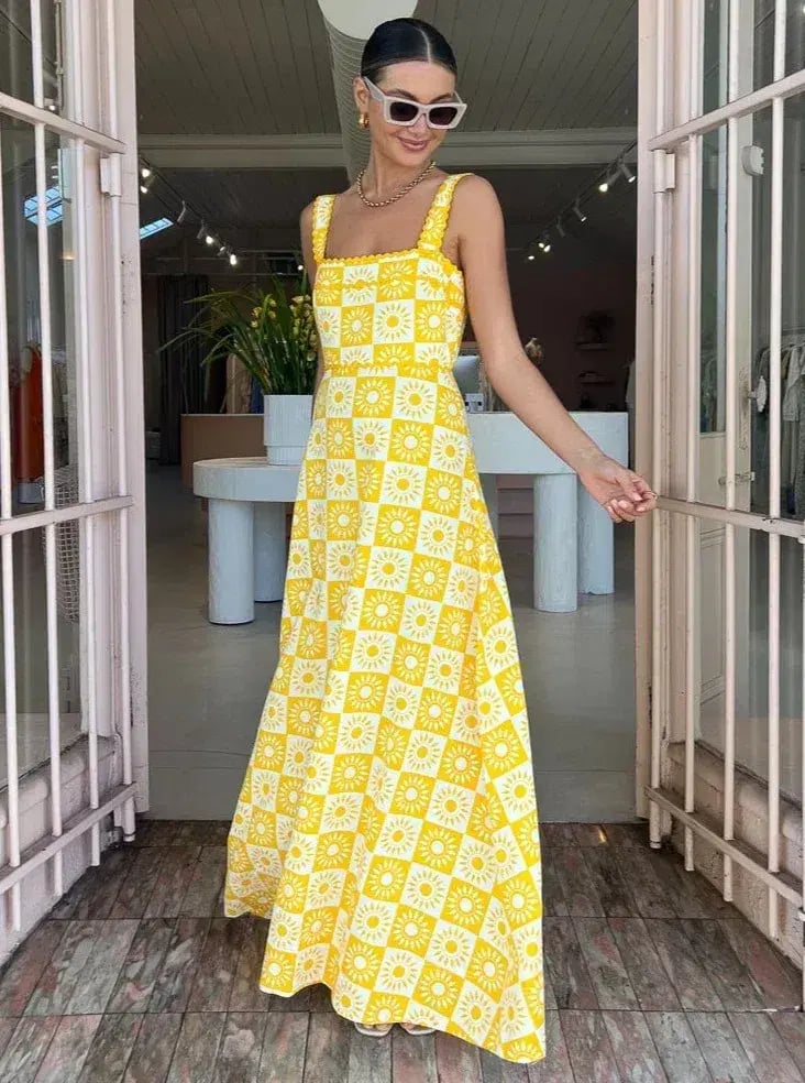 By Nicola | Goldie Maxi Dress | Yellow | Size 10 photo 2