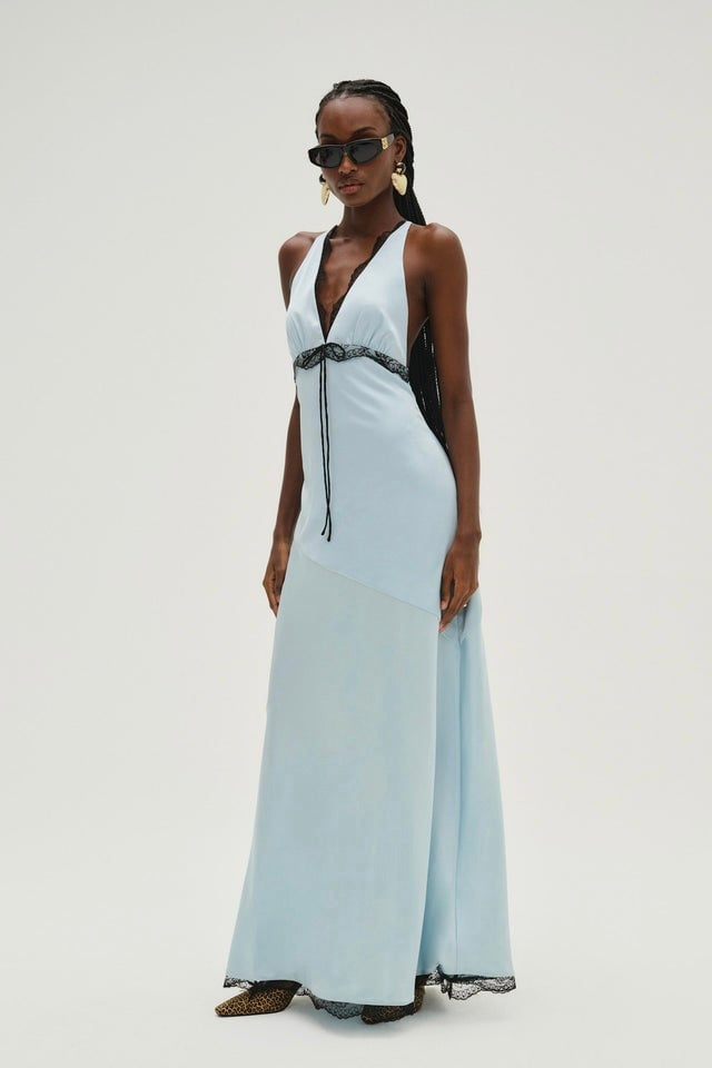 For Love and Lemons Mariella Maxi Dress - Blue photo 5