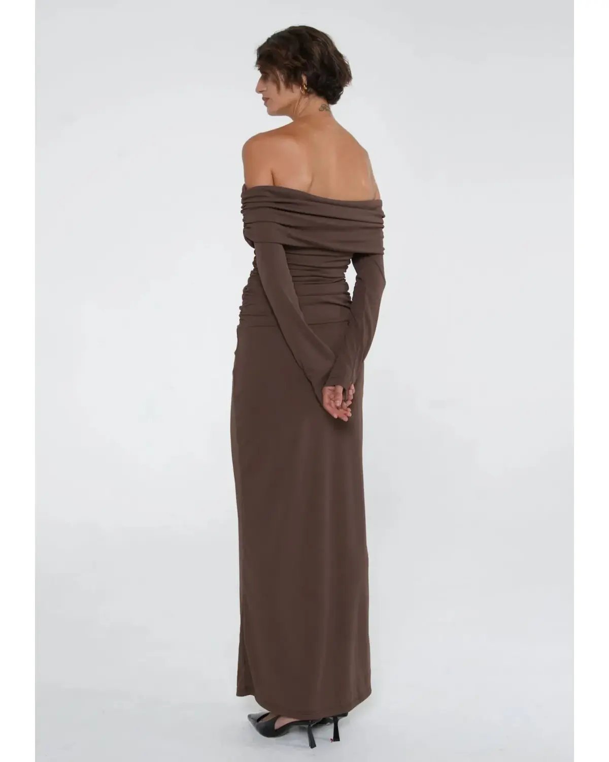 Benni Lorena Maxi Dress Ash Brown Size AU 12 photo 3