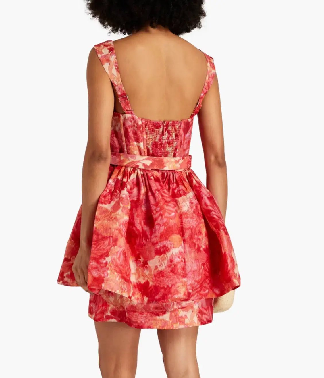 Zimmermann High Tide Mini Dress Pink Ikat Floral  Size 3 /Au14 photo 3