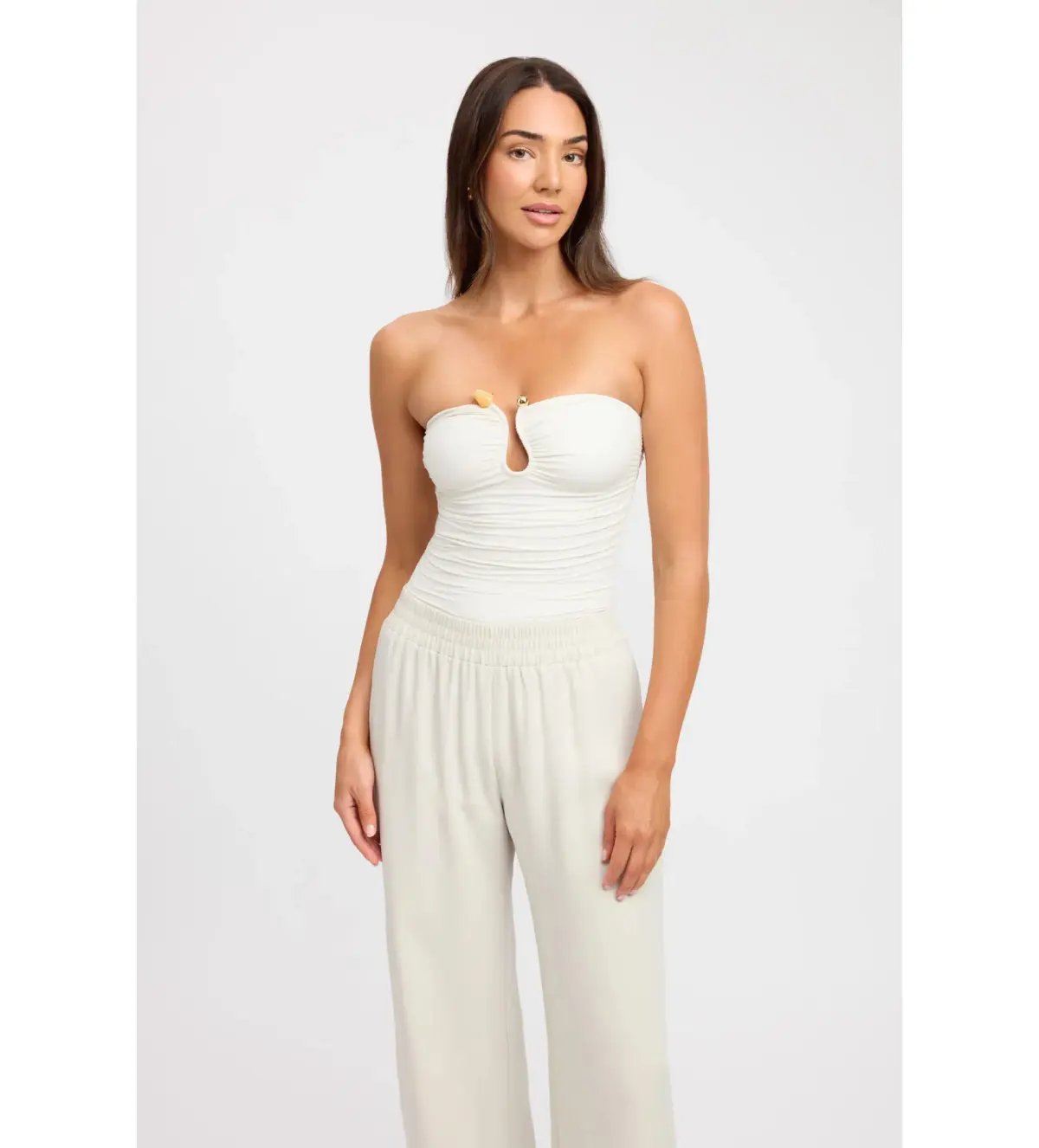 Kookai Tayla Trim Top Coconut Milk Size AU 8 photo 2