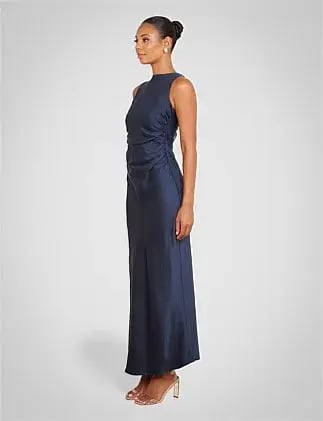 Pilgrim Gita Boat Neck Dress In Navy Size AU 10 photo 2