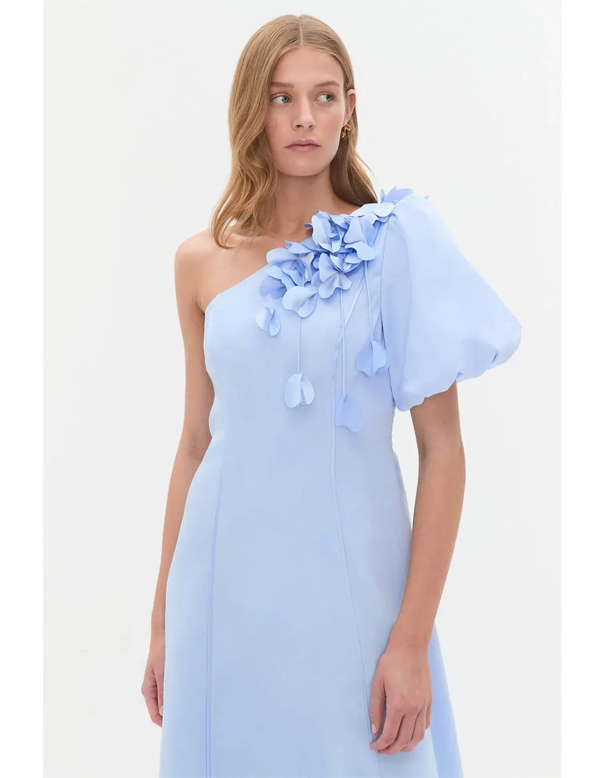 Aje Camille Midi Dress in Pale Blue Size AU 10 photo 4