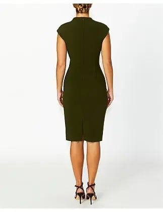 Anthea Crawford Selene Dark Olive Dress Size 12 photo 5