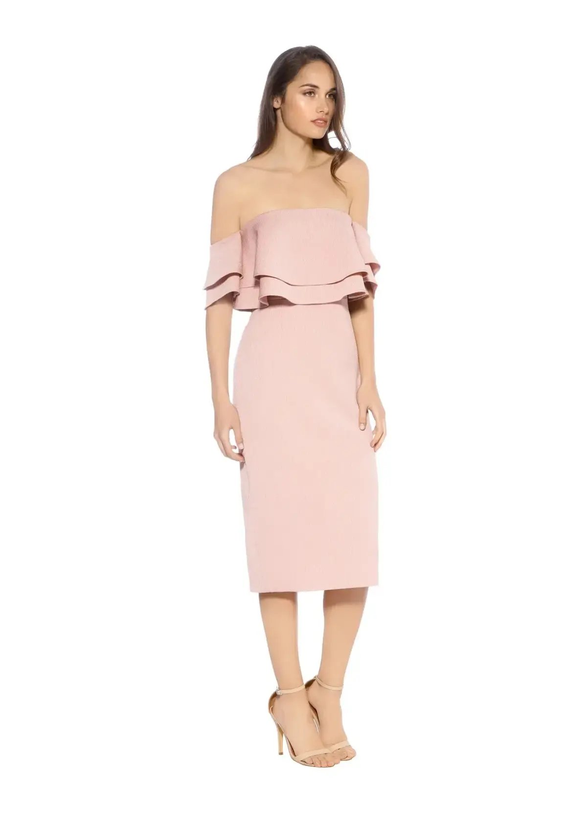 Keepsake Two Fold Dress Dusty Pink Size 10 photo 2