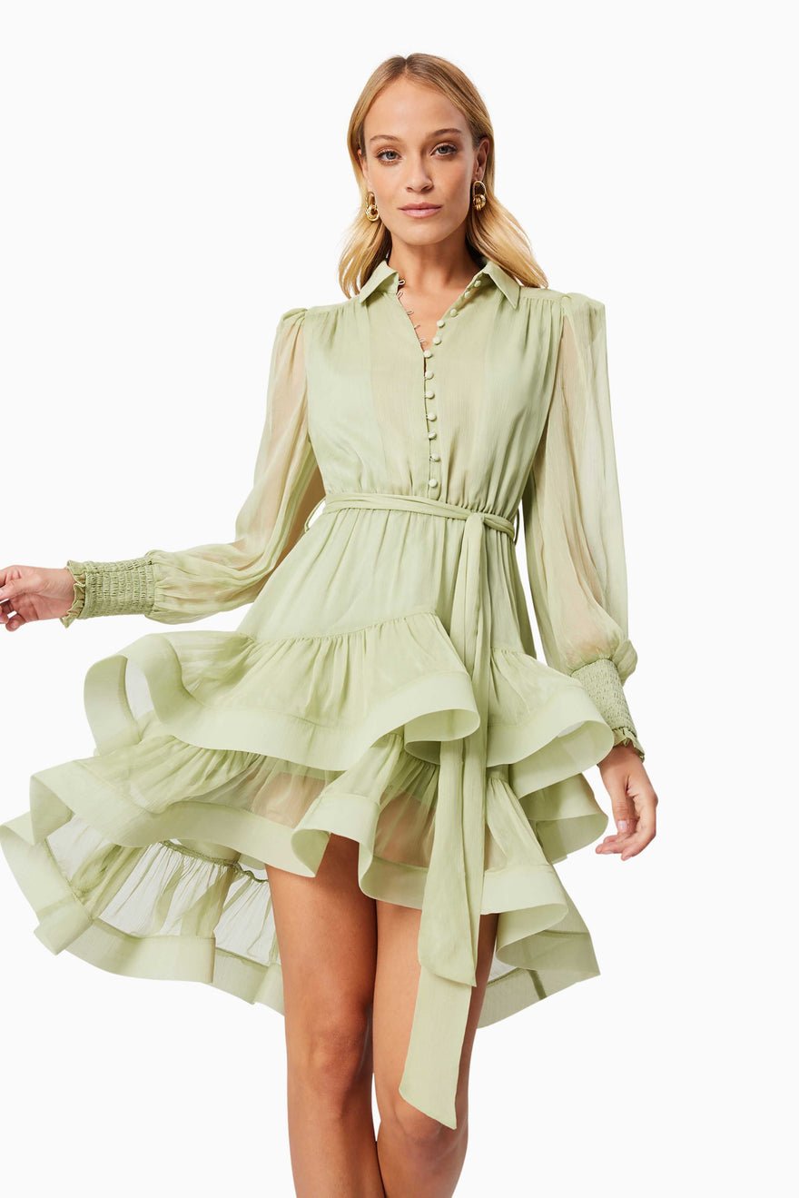 Elliatt Poppy Mini Day Dress - Pistachio photo 2