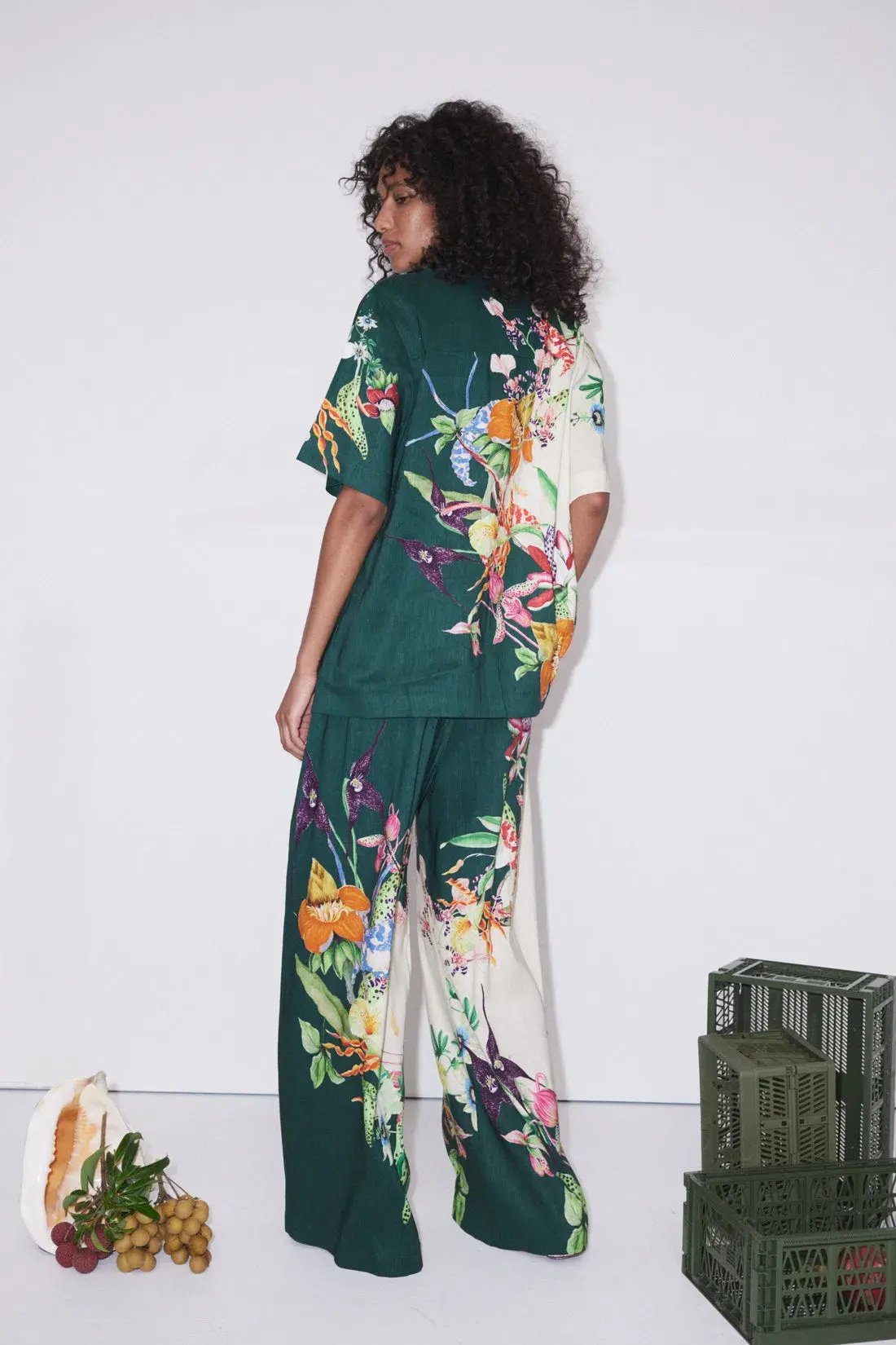 Alemais Aggie Shirt and Pant Set Floral Size 8 photo 3