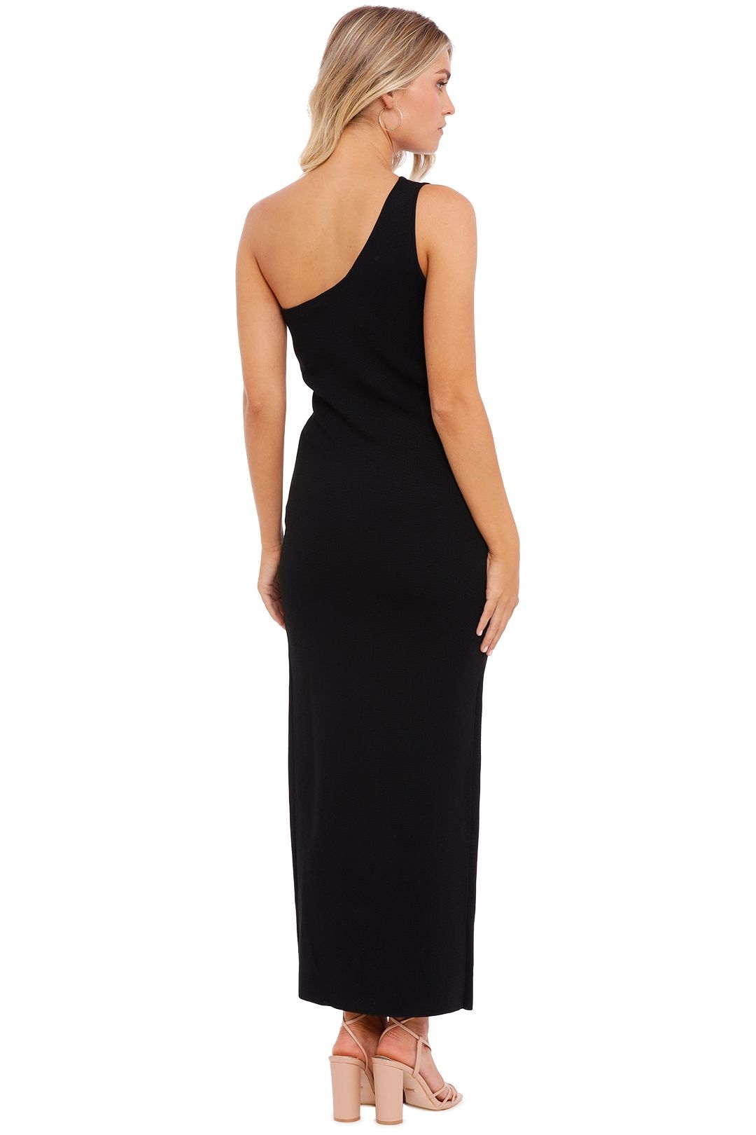 One Shoulder Grace Dress - Black photo 3