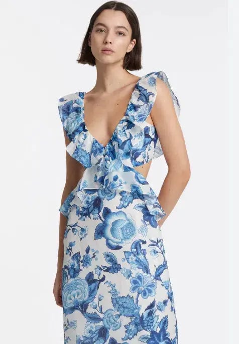 Sir The Label Amaris Frill Midi Dress Floral Size 1 / AU 8 photo 2