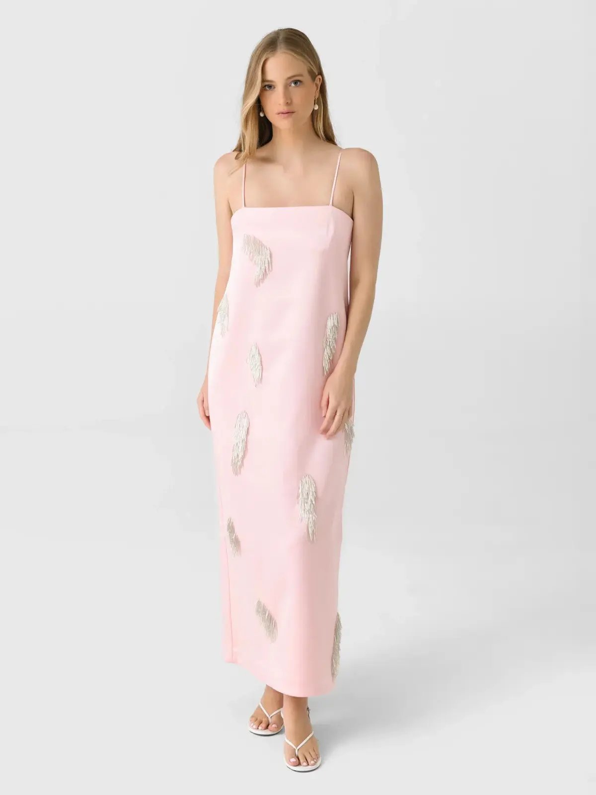 ALEMAIS Cindy Embellished Slip Dress Pink 8 photo 8