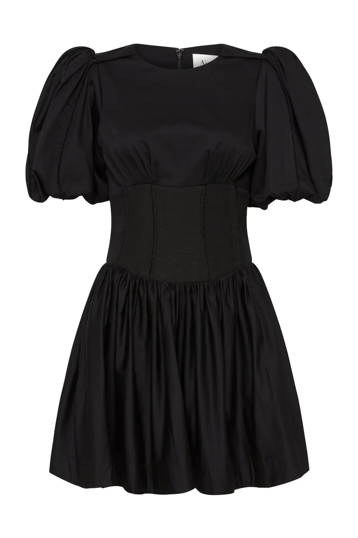Aje Gianna Puff Sleeve Dress Black Size 12 photo 4
