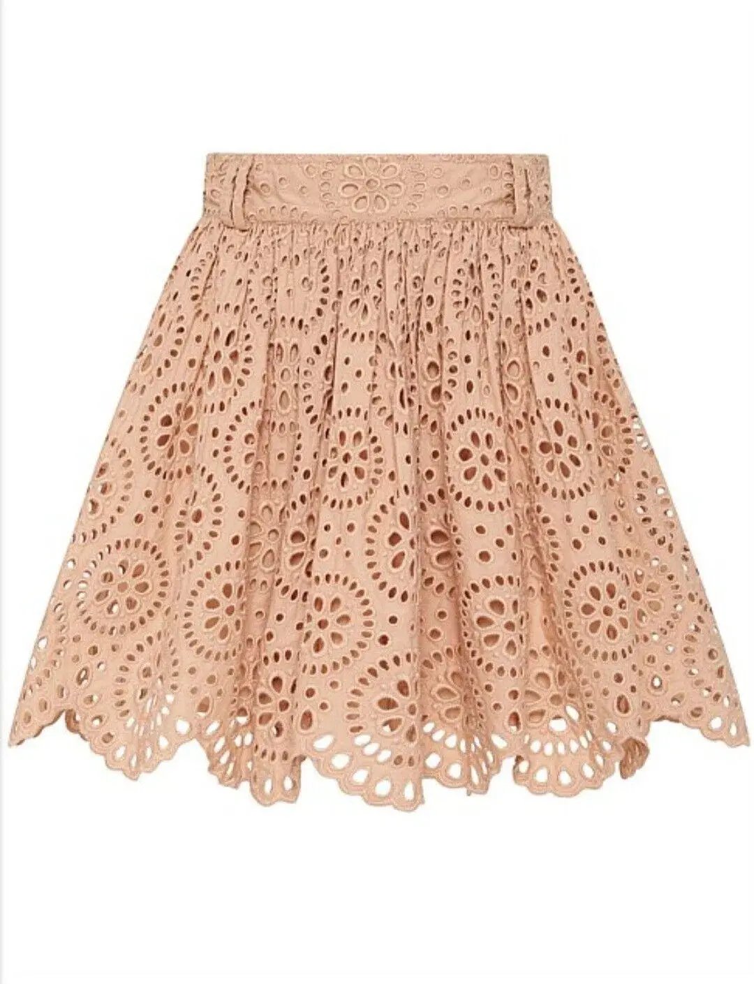 Aje Salita Broderie Skirt in Bleachcoast Beige Size 8 photo 3