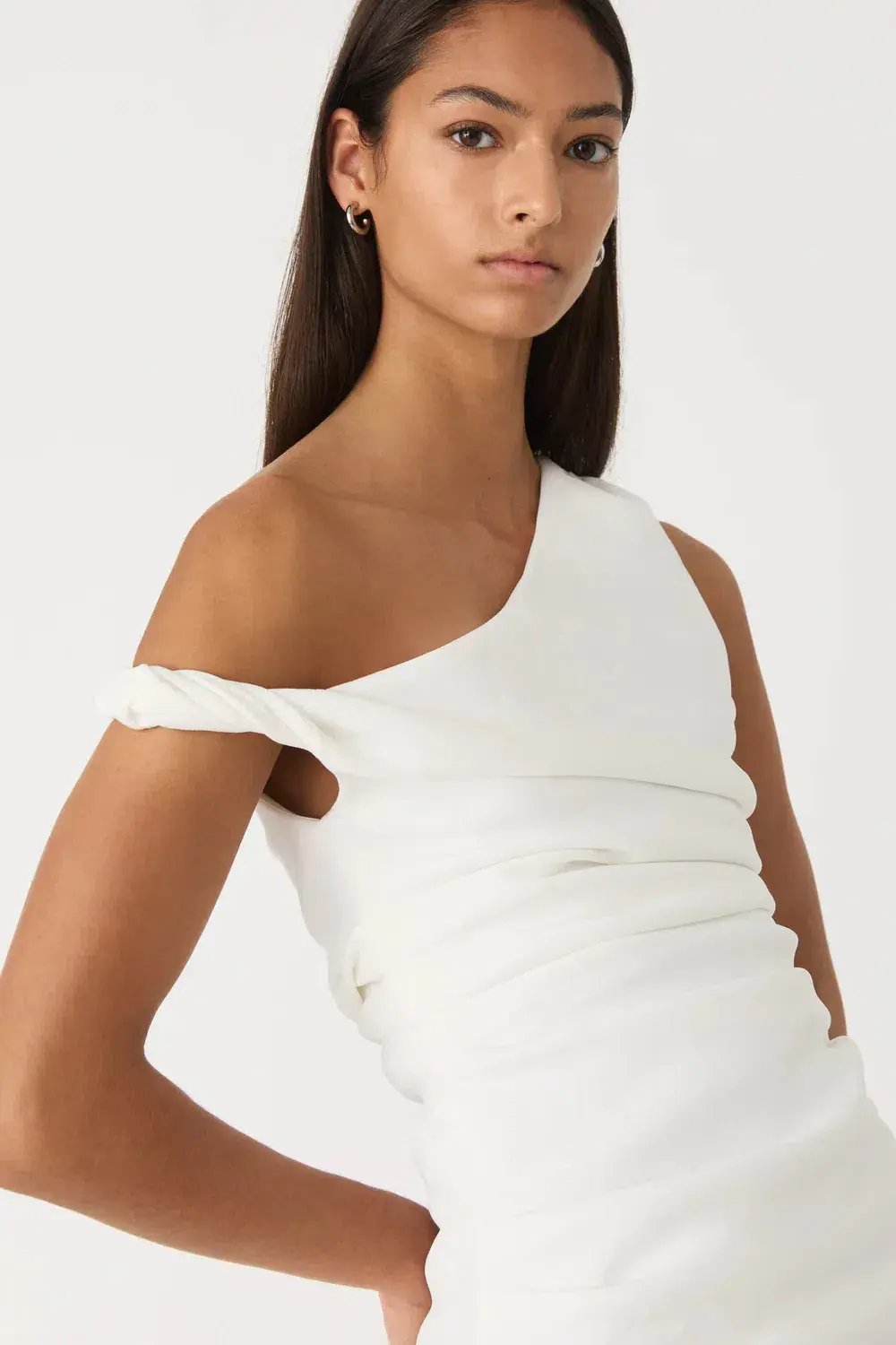 MISHA Alaska White Midi Dress White Size 8/S photo 3