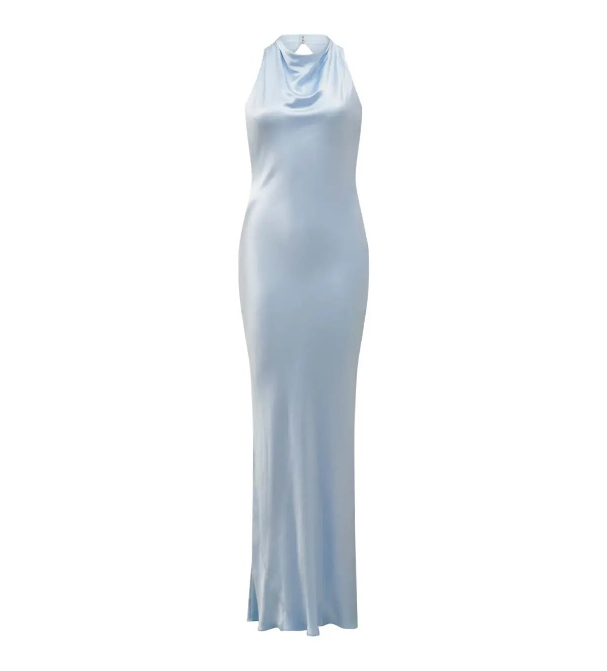 Forever New Michelle Open-Back Satin Maxi Dress Blue Size 12 photo 5