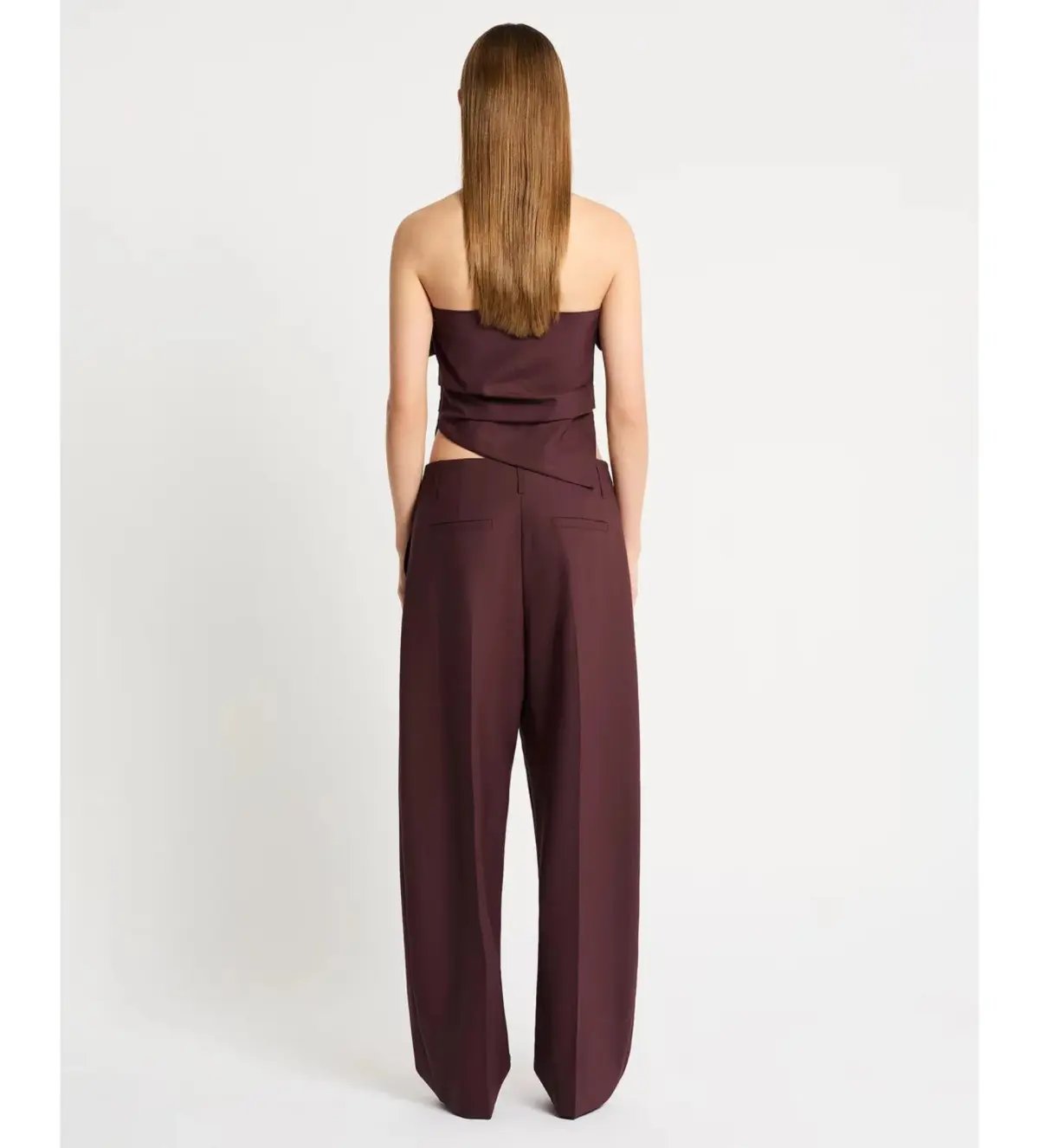 Sass & Bide Hindsight Bodice and Pants Set Merlot Size AU 8 photo 3