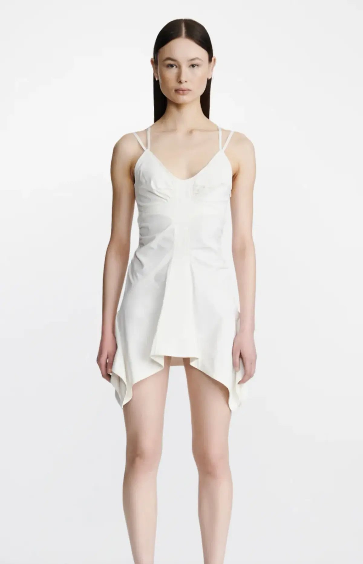 Dion Lee Butterfly Racer Mini Dress Ivory Size 6 photo 2