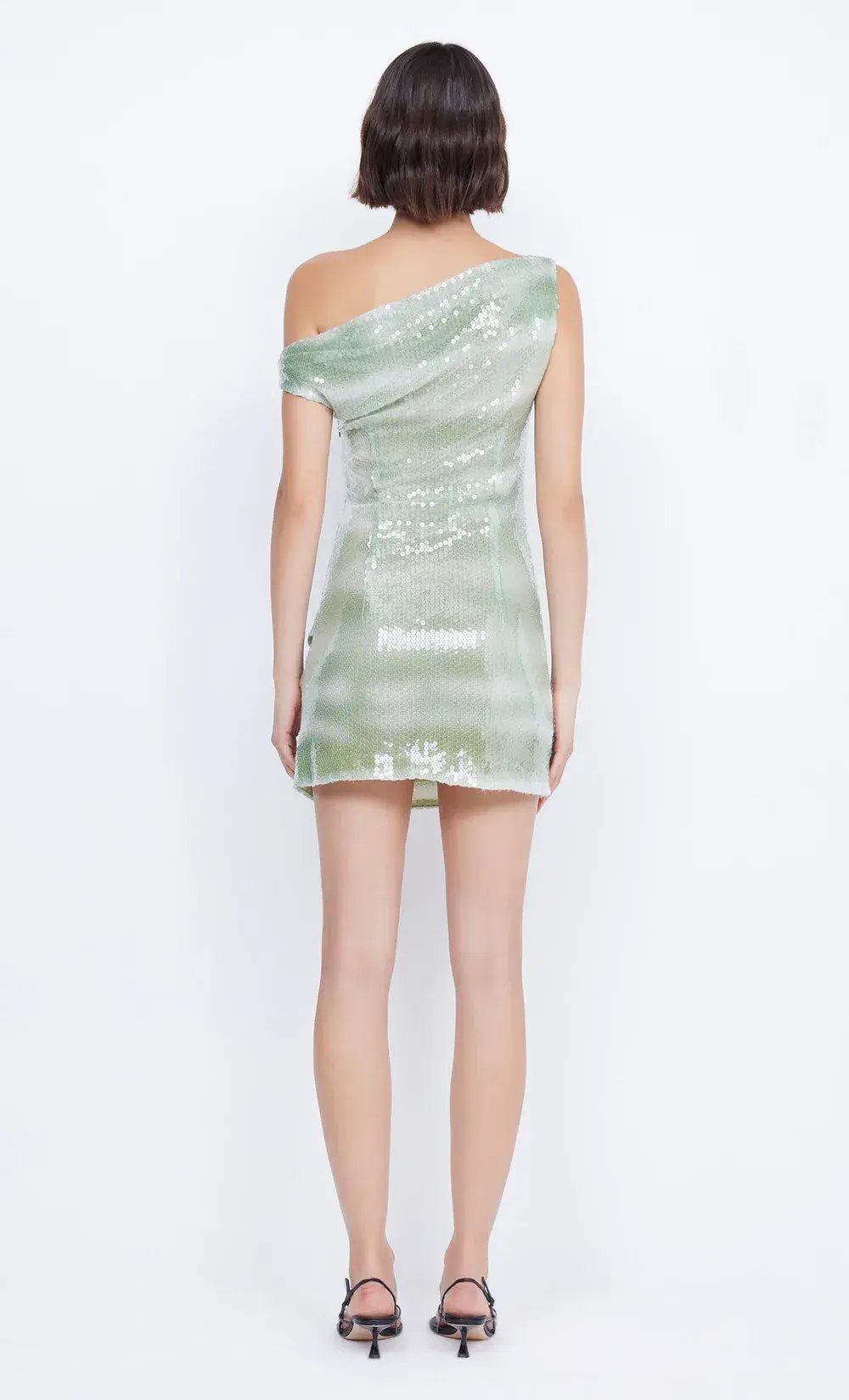 Bec & Bridge Brydie Asym Mini Dress in Mint Sequin Size 12 photo 2