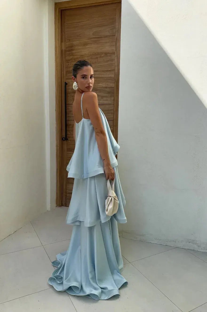 Elliatt Tilly Tiered Maxi Dress Blue Size S / AU 8-10 photo 4