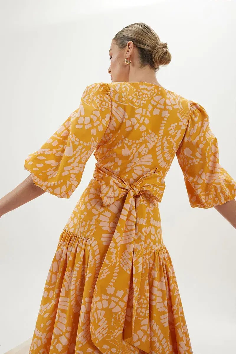 Mon Renn Monarch Midi Dress Print Size 10 photo 2