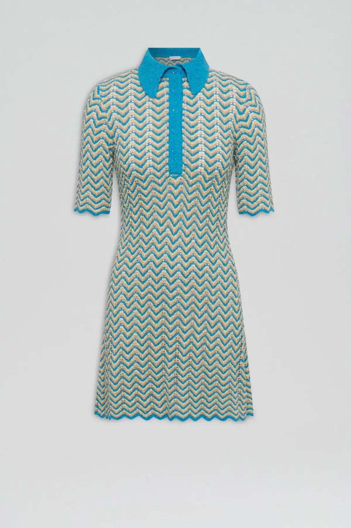 Scanlan Theodore Knit Shirt Dress Turquoise Size XS/ AU 6 photo 8