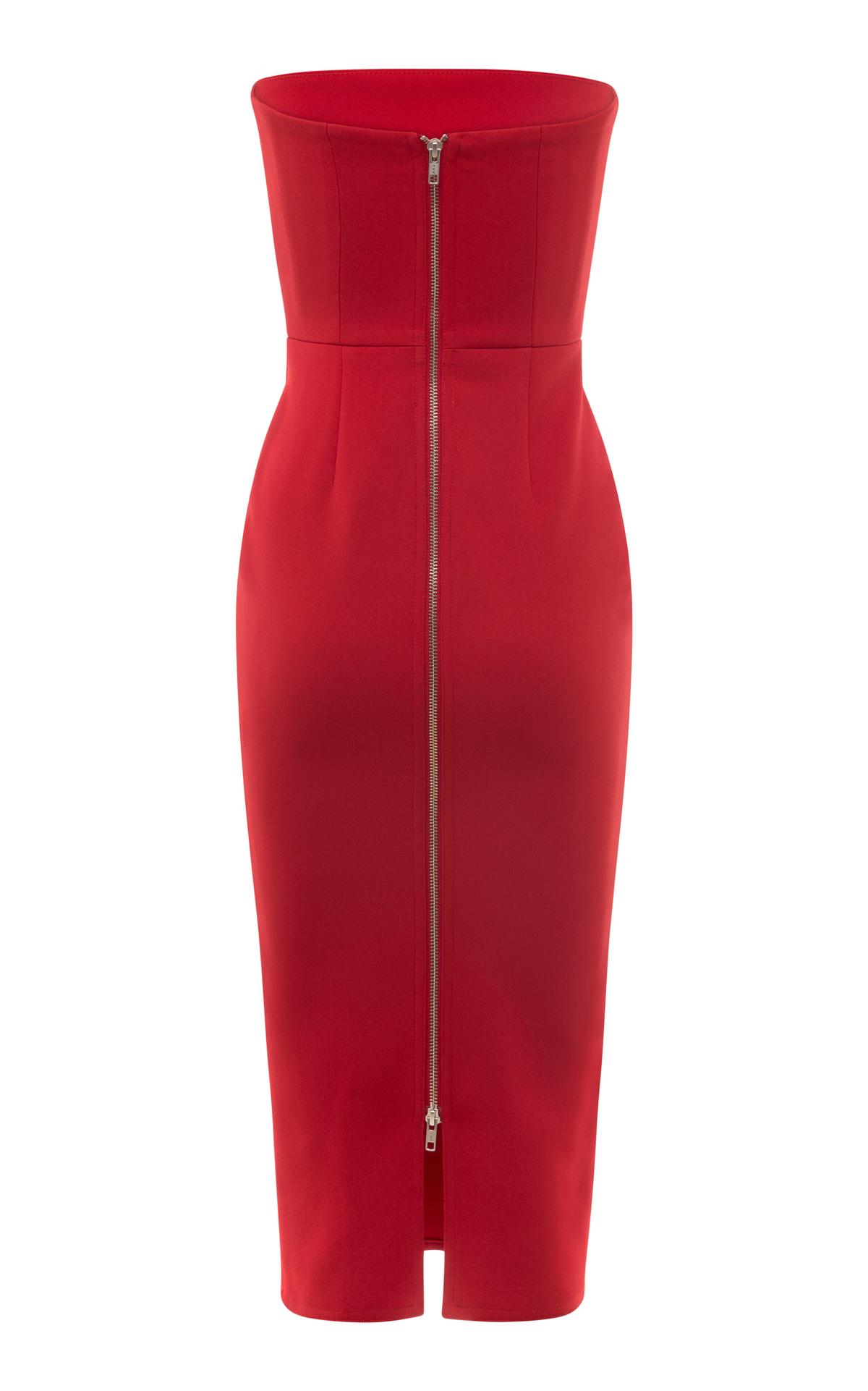 Alex Perry Myra Strapless Column Dress Red Size 8 photo 4