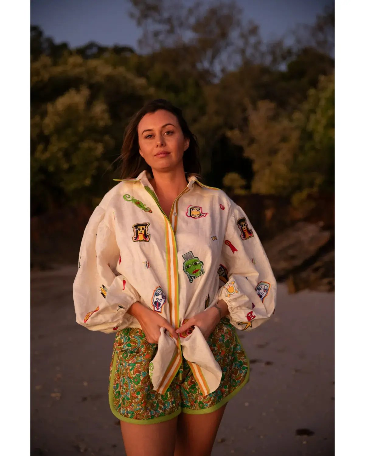 Alemais Checkers Shirt and Harmonia Quilted Shorts Set Print Size AU 16 photo 4