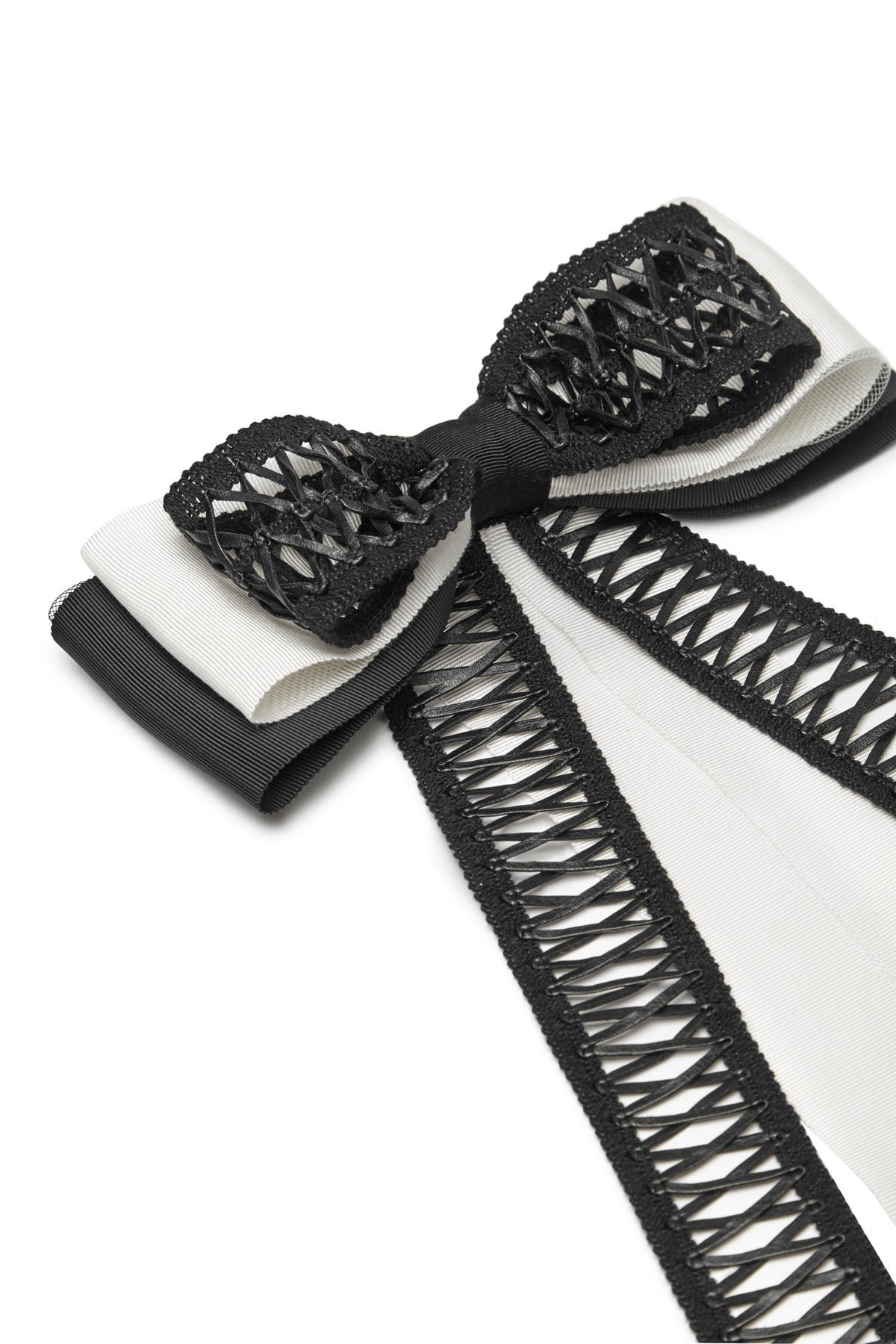 HEATHER MCDOWALL JADA HAIR BOW - BLACK/WHITE photo 2